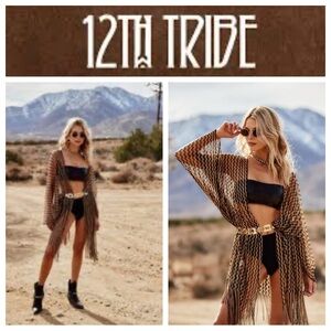 12th Tribe Festival Collection Chevron Fringe
Accent Shawl/Kimono | Size: OS